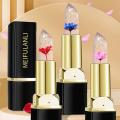 Beautiful lifeCrystal Jelly Lipstick with Fresh Flowers Inside Moisturizer Clear Lip Gloss Balm Color Changing with Temperature Mood Lipstick. 