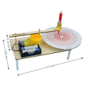 DIY Kids Creative Assembled Wooden Electric Plotter Kit Model Automatic Painting Drawing Robot Science Physics Experiment Toy. 
