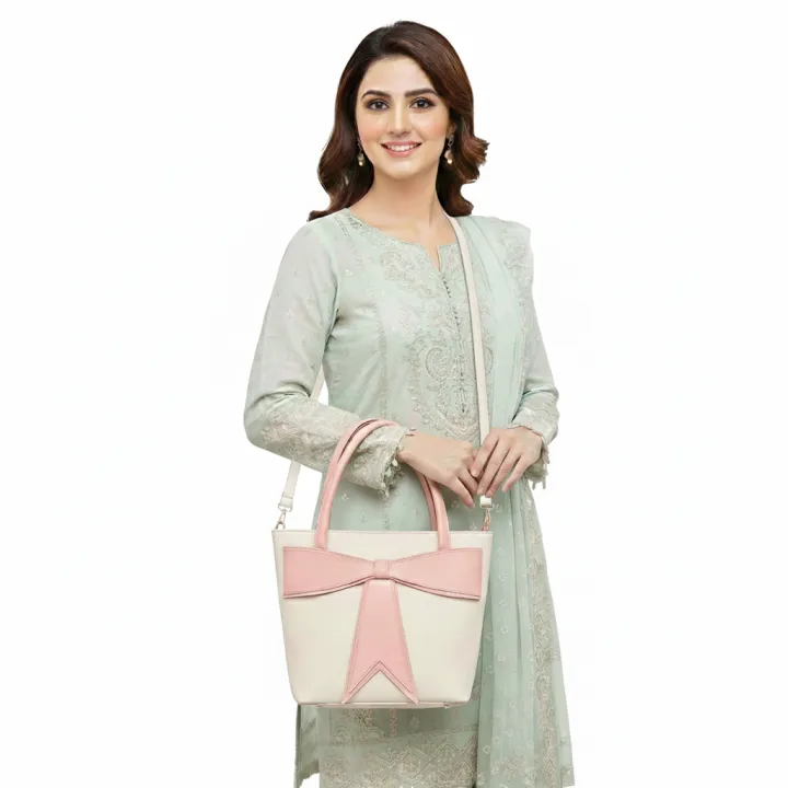 TYMO%20Velora%20Ribbon%20Tote%20bag%20for%20Women%20%E2%80%93%20Premium%20PU%20Leather%20Structured%20Handbag%20-%20Image%202