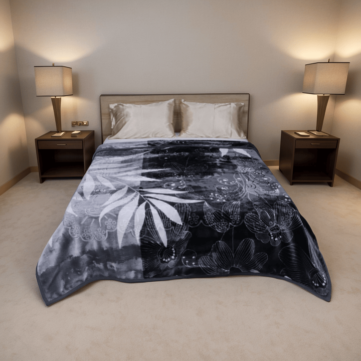 Plushmink Empire Double Ply Blanket - Soft, Warm, King Size (220 x 240 cms), For A Trendy Looking Home Bed – Multicolor