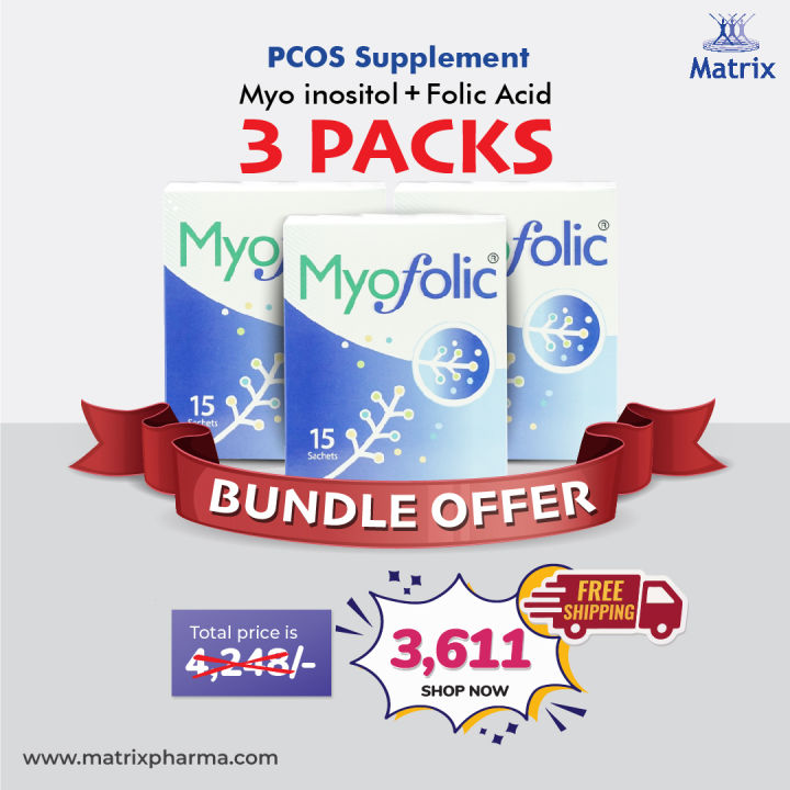 Myofolic® -3 Pack Bundle & Save 15% - PCOS Supplement for Hormonal Balance & Reproductive Health - Matrix Pharma