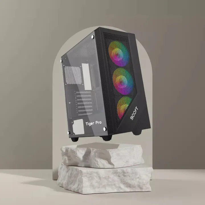 Boost Tiger Pro PC Case WITH 3 RGB FANS | Daraz.pk