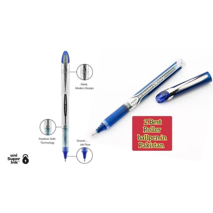 UNI VISION ELIT & Pilot v 10 grip  ,2 BEST ROLLER BALL PENS OF PAKISTAN