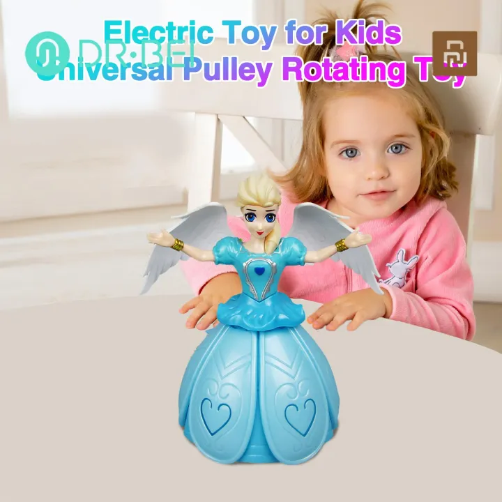 Electric Toy for Kids Magical Dancing Princess Robot with Projection Lighting Auto-unfolding Dress Perfect Children's Toy Accessories Attractive Cartoon Princess Toy