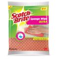 Scotch-Brite Multi-Purpose Sponge Cloth Wipe ULTRA, durable yet flexible kitchen sponge that quickly and easily soaks up any liquid. 8 units/pack. 