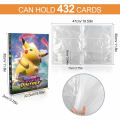 Pokemon 432 Card Album Book Anime Map Game Pokémon cards Cartoon 9 Pocket Collection Holder Binder Folder Top Toys Gift for Kid. 