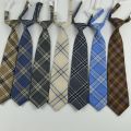 Women Plaid JK Neck Tie Girls Lazy Skinny Slim Cute Necktie Plaid Uniform School Student Neckties Gravatas Cravat Boys Neckwear. 