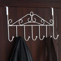 Over Door Metal Hanger Stand With 7 Hooks Kitchen Accessories Bedroom And Bathroom, Hanging Clothes Organizer Stand Rack , coated hangers , Hanging Storage Rack for Hat, Coats, Purses, Scarves, Clothes, Jackets, Belt, Bedroom, Bathroom, Closet. 