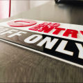 Customized no Entry, Staff Only sign for your office restricted area. 