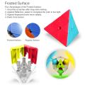 AR Traders-Pack of 3: Cube Combo of 2X2 3x3 and Pyraminx Pyramid Triangle High Speed Sticker-less Cube Brain Teaser Puzzle. 