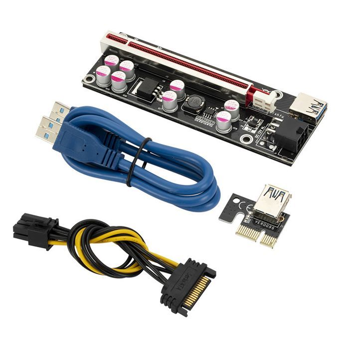 PCI-E Riser Card Ver009S Plus 1X To 16X Usb 3.0 Data Cable  (abrish and zohan traders)
