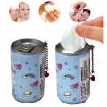Mini Portable Wet Wipes Tissue Can for Cleaning Face Body for Kids Women and Men pack of 1, 30 piece tissues (Tissue can). 