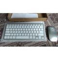 Portable Ultra Slim Mute Bluetooth Keyboard Mouse Combo Low Noise Wireless Keyboard for iPad or Mac PC. 