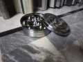 7 Partitions Large Spices Container Round Box Stainless Steel. 