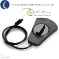 Microware 3 Way In / Out Digital Toslink Optical Audio Splitter Manual Switch with 2.6ft Fiber Optic Cable-Black. 