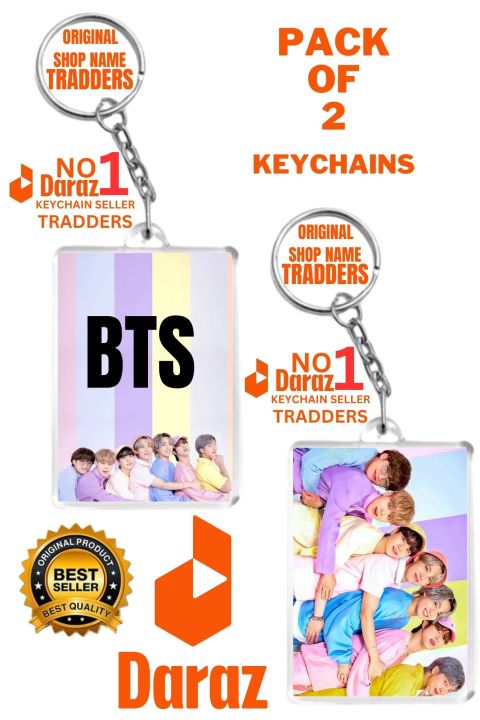 Famous Keychains famous bts army group keychains ,keychain,bts,bts keychain 2 sided (2 ...