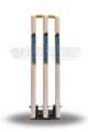 Naqqash Sports Cricket Wickets Wooden Spring Return Stumps with Bails & iron Base Stand for Hardball Cricket. 