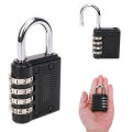 4 Digit Resettable Code Combination Lock Portable Waterproof Keyless Smart Padlock For Suitcase Gym School Locker Luggage Travel Bag Bicycle Scooter Tool Box Door Safety Security Protector Locks Anti Theft Dial Number Password High Quality Padlocks Big. 