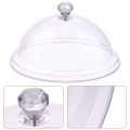 Transparent Dust-proof Creative Acrylic Round Dish Dessert Storage Tray Food Cover Fruit Display Holder Dust-Proof Food Cover Cake Bread Plate. 