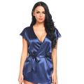 (Customized) Style up Navy Blue long nighty with robe, hot nighty dress, girls nighties, sexy nighty dress,, daraz nighty, nighty for women, nighty. 
