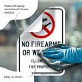 No Allowed Sign, 10"x7" Inches, Vinyl Decal Sticker Weather Resistant, Made in Pakistan by SMRT Printing. 