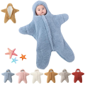 Starfish Baby Sleeping Bag Starfish Onesie Starfish Swaddle Sack for Newborn Infant Plush Swaddle Blanket Stroller,C. 