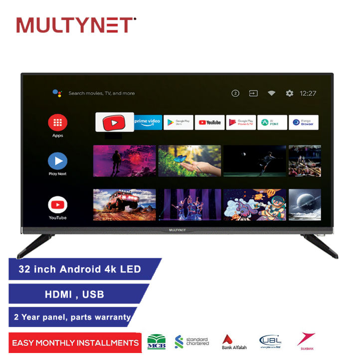 Multynet 32inch Android Bezel-less HD LED TV- 32NX9 - Black | Daraz.pk