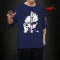 New stylish gojo printed down shoulder t shirt for men soft and comfortable. 