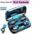 Original M10 & M19 & F9 & Air31 Airbuds Double Wireless Bluetooth Hand Free with Power Bank Earphones White bluetooth ear phone for all cell phones use. 