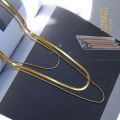 New Wen Jian Blade Chain Titanium Steel Clavicle Chain Girl Student Snake Bones Chain English Fashion Korean Necklace Short Pure Necklace. 