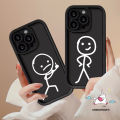White Matchstick Men Case Compatible For IPhone 15 14 11 12 13 Pro Max 7Plus XR 6s 15 8 6 7 Plus X XS Max SE 2020 Couples Angel Eyes Cover. 