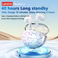 Lenovo LP80 Pro RGB Headphone TWS Bluetooth Wireless LED Lights Earphones Waterproof Noise Reduction Sports Headset Gaming Music Earbuds 40 Hours battery timing Standby  - Lenovo LP80 Pro TWS Bluetooth Headphones – RGB, Low Latency, Wireless (Black/White). 