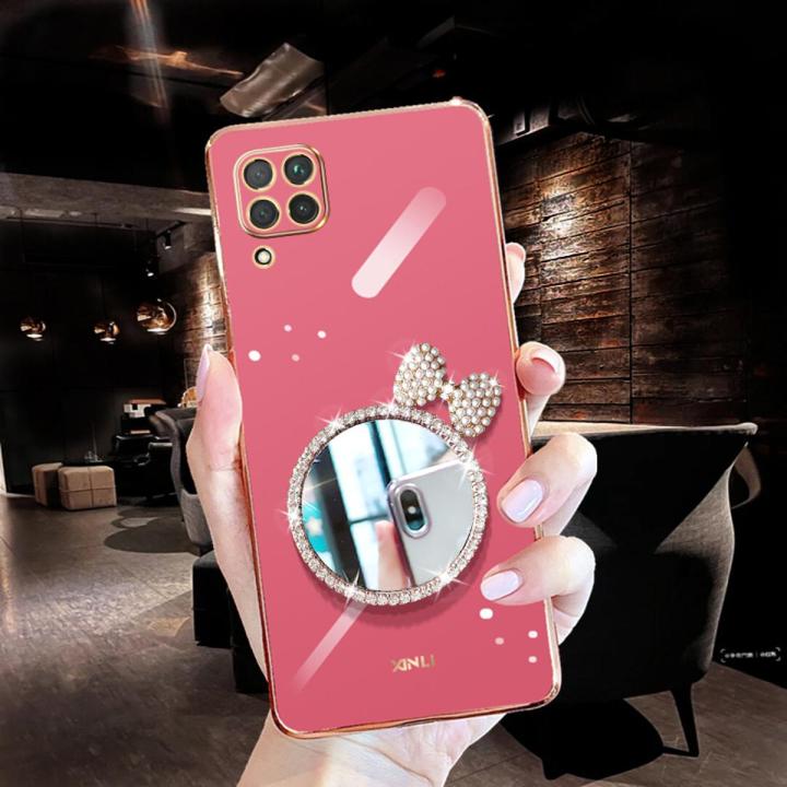 LECOMES for Samsung Galaxy F62 Back Cover with Bowknot Makeup