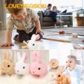 Portable Electric Pet Toy Interactive Walking Bunny Plush Toy with Sound Moving Ears Perfect Birthday Gift for Kids Boys Girls Cute Stuffed Doll for Fun Playtime Plush Rabbit Toy. 
