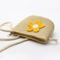Birthday Gifts Straw Children's Straw Beach Bag Casual Cute Crossbody Bag Heart Pattern Shoulder Bag Kids. 