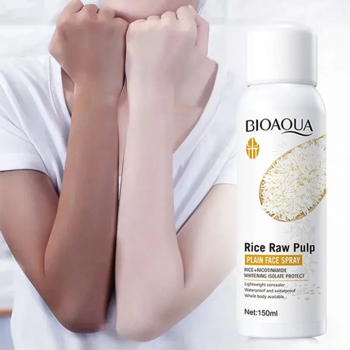 Rice Whitening Cream Spray Instantly Waterproof Face And Body Whitening 150ML