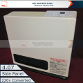 Japanaese Gas Blower Heater 4.07 Side Panel Latest Model Rinnai Tokoyo Gas Osaka Gas Tho Gas, Gas Fan Heater. 