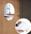 Self-Adhesive Flexible Mirror Wall Stickers, Oval-Shaped Non-Glass Decorative Mirror Sheets. 