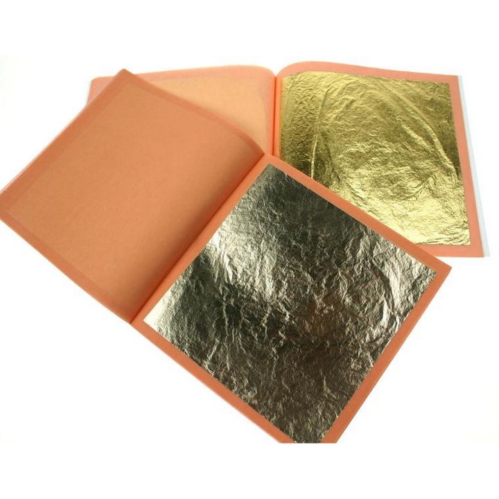 【Special Offer】5x Piece Gold Foil Leaf Sheet, Son_@y ka warak, Ch@ndi ka warak Use for Sweet Dish, Facial Massages, Resin Work, School College Project Work