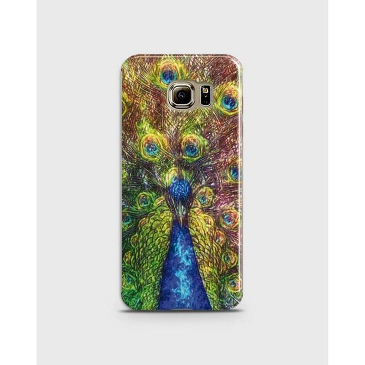 Samsung S6 edge Cover 3d Hard case Peacock Style - 1cover2064