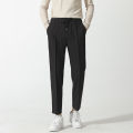 IELGY Straight-leg casual lace-up suit pants are thin and loose casual all-match men. 