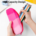 Pencil Case Waterproof Creative Students Rectangular Silicone Pen Bag. 