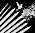 White Gel Pen, 1 Pcs White Pens for Art 0.8mm Fine Point White Ink. 