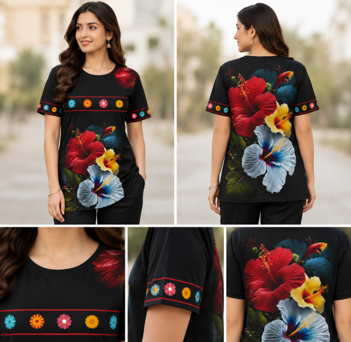 %E2%80%9CWomen%20Floral%20Printed%20Round%20Neck%20Half%20Sleeve%20T%20Shirt%20Casual%20Summer%20Tee%E2%80%9D%20-%20Image%205