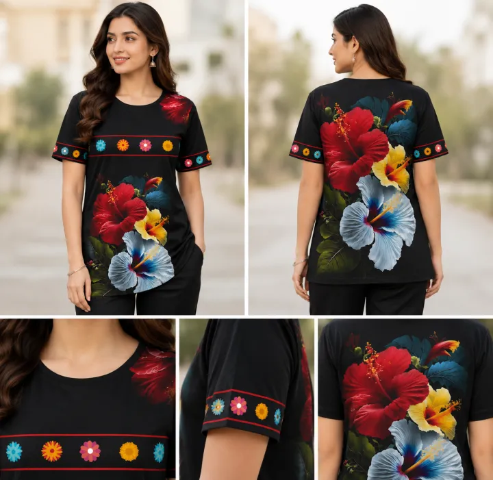 %E2%80%9CWomen%20Floral%20Printed%20Round%20Neck%20Half%20Sleeve%20T%20Shirt%20Casual%20Summer%20Tee%E2%80%9D%20-%20Image%205