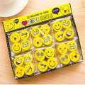 Smiley Face Eraser Cartoon Eraser 4/20/36 pcs. 