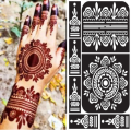 Arabic Bridal Mehndi Design Henna Mehandi Stencils Body Stickers. 
