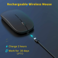 Rechargeable Wireless Bluetooth Slim Mouse for Laptop, PC, MacBook, Mobile, Smart TV & Gaming ~ Mini USB Optical LED Bluetooth Mouse Wireless ~ 2.4GHz. 