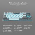 Neon Light Gaming Keyboard - Mechanical Keyboard Blue Switch Wired Mini Single Light Keyboard 87 Keys With Out Numpad - Neon Light Mechanical Keyboard With 2 Colour in 1 Black & White/Grey - Detachable USB Wired For Professional Gaming. 