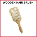Italian Square Wooden Anti Comb Types Brush Paddle Unisex, Bambo Healthy Massage Scalp Professional Hair Brush for Salon Hairdressing Styling Tools, Bamboo Hair Brush. 